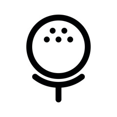 Illustration vector graphic icon of Golf Ball. Outline Style Icon. Sport Themed Icon. Vector illustration isolated on white background. Perfect for website or application design.