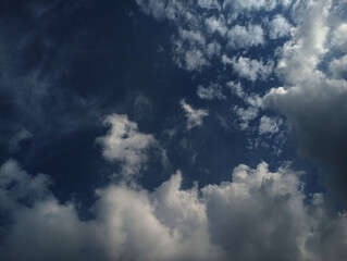 Natural sky beautiful blue and white texture background.Panorama of blue sky with cirrus clouds,perfect hot day weather, vector illustration.