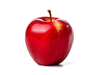 Plakat red apple on transparent background for project decoration. Publications and websites