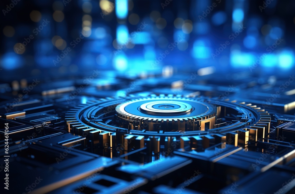 Poster cyberspace and digital data network connection concept. high speed digital data transmission over in
