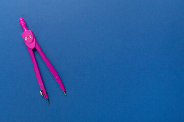 Divider on color backgroung, top view