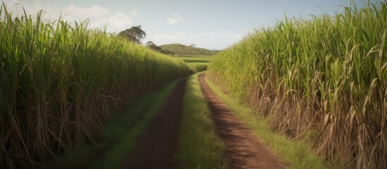 Plantations of sugar cane