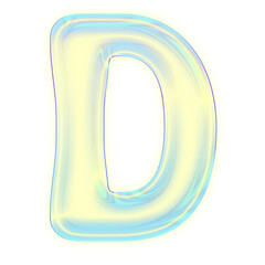 Cute pastel holographic font, rainbow letters Used for various graphic work.