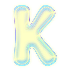 Cute pastel holographic font, rainbow letters Used for various graphic work.