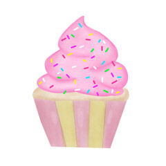 cupcake with pink icing