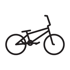 Bicycle icon line. Bike icon. BMX. Vector icon isolated on white background. Bicycle types icons set. Simple illustration bicycle types vector icons for web