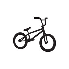 Fototapeta premium Bicycle icon silhouette, BMX vector black, simple bicycle types icons isolated vector contour illustrations.