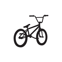 Fototapeta na wymiar BMX Silhouette BMX vector black, simple bicycle types icons isolated vector contour illustrations.