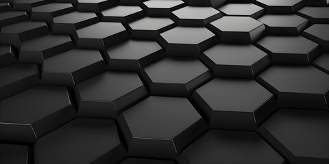 digital black hexagonal honeycomb background