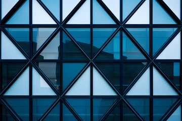 Architectural Symmetry Abstract Pattern of a Glass Facade