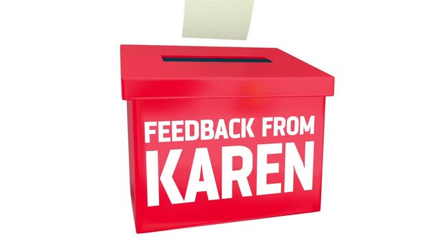 Feedback from Karen Customer Complaint Comments Dissatisfied Person 3d Animation