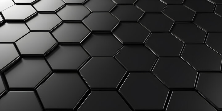 digital black hexagonal honeycomb background
