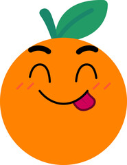 Orange Face Tongue Out Hungry