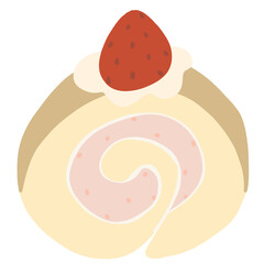 Cream roll strawberry 
