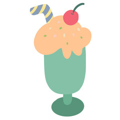 ice cream in a glass