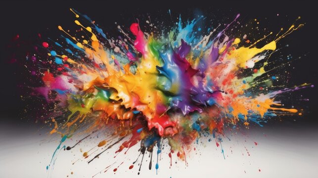 An explosive burst of vibrant colors