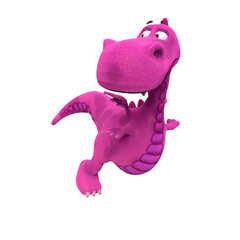 dinosaur cartoon is flying