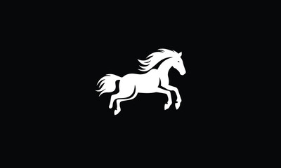 Naklejka na ściany i meble horse logo design black simple flat icon on white background