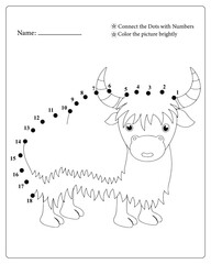 Cute Animals Dot To Dot Pages for Kids, Black and White,