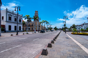 Obraz premium street in the city of Veracruz Mexico