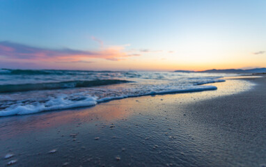 Fototapeta na wymiar Sunset on the Mediterranean sea