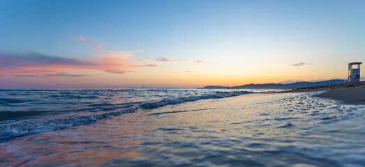 Sunset on the Mediterranean sea