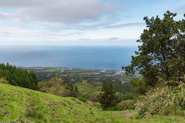 Obraz premium Island views of Sao Miguel with the green nature.