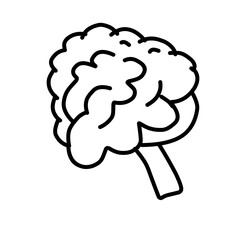 Human Brain Medical Vector Icon Illustration 