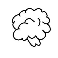 Human Brain Medical Vector Icon Illustration 