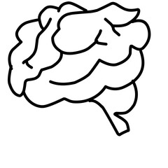 Human Brain Medical Vector Icon Illustration 