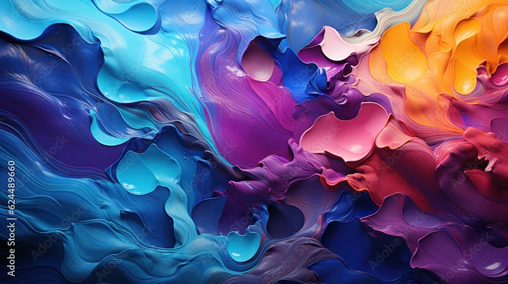 Poster abstract background with waves. generative ai