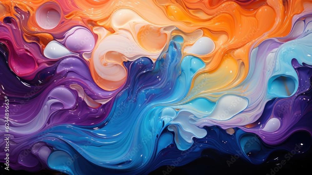 Poster abstract background with waves. generative ai