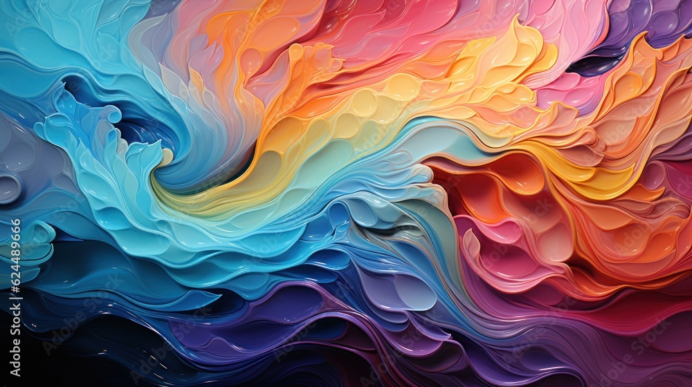 Poster abstract background with waves. generative ai