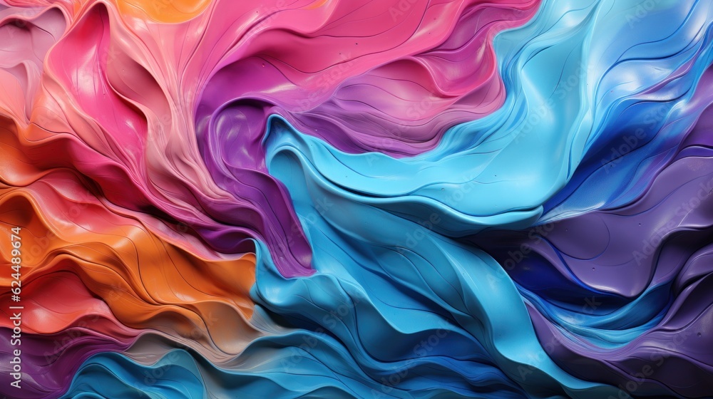 Aufkleber abstract background with waves. generative ai