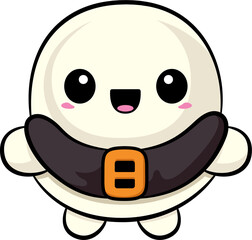 Ghost Halloween cartoon with outline