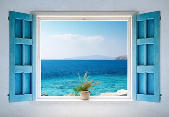 Fenster in Santorini