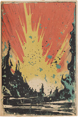 Pulp Art Comic Book Print Machine Backgrounds 8 High Resolution JPGs Vintage Inspired Design
