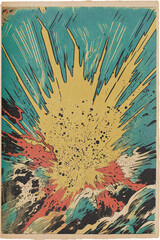 Pulp Art Comic Book Print Machine Backgrounds 8 High Resolution JPGs Vintage Inspired Design
