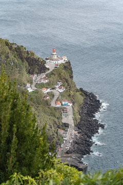The road to the lighthouse on São Miguel Island. 
