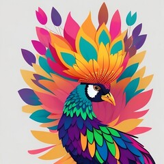 illustration of peacock