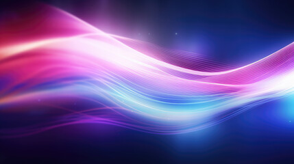 Fototapeta premium abstract futuristic background with pink blue glowing neon moving high speed wave lines and bokeh lights. Data transfer concept Fantastic wallpape