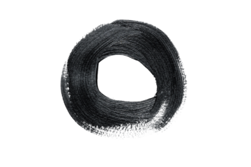 Black acrylic paint, ink brush stroke, brush, line, art. Clean artistic design stripe elements. Isolated Hand Drawn PNG Texture. Transparent background.