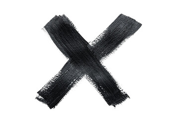 Black acrylic paint, ink brush stroke, brush, line, art. Clean artistic design stripe elements. Isolated Hand Drawn PNG Texture. Transparent background.