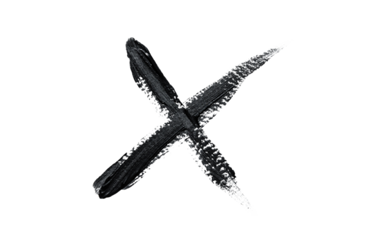 Black acrylic paint, ink brush stroke, brush, line, art. Clean artistic design stripe elements. Isolated Hand Drawn PNG Texture. Transparent background.