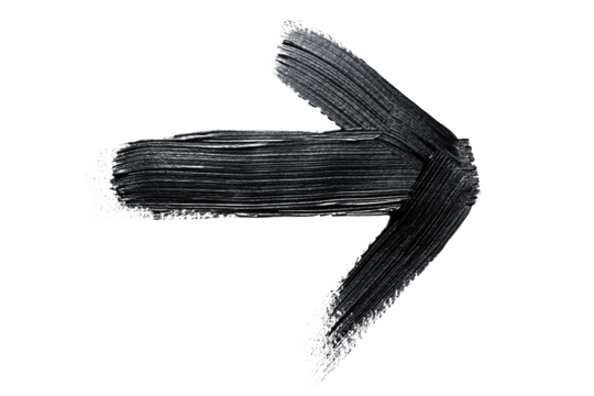 Black acrylic paint, ink brush stroke, brush, line, art. Clean artistic design stripe elements. Isolated Hand Drawn PNG Texture. Transparent background.