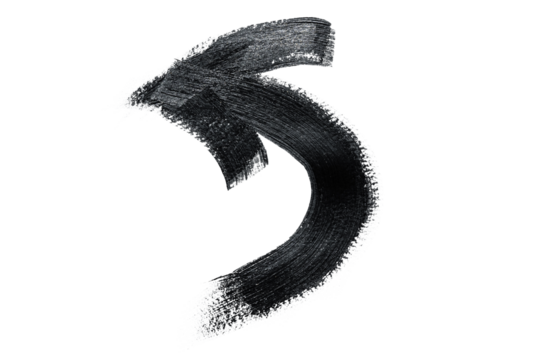 Black acrylic paint, ink brush stroke, brush, line, art. Clean artistic design stripe elements. Isolated Hand Drawn PNG Texture. Transparent background.