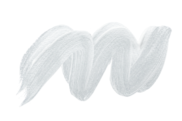 White acrylic paint, ink brush stroke, brush, line, art. Clean artistic design stripe elements. Isolated Hand Drawn PNG Texture. Transparent background.