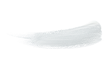 White acrylic paint, ink brush stroke, brush, line, art. Clean artistic design stripe elements. Isolated Hand Drawn PNG Texture. Transparent background.