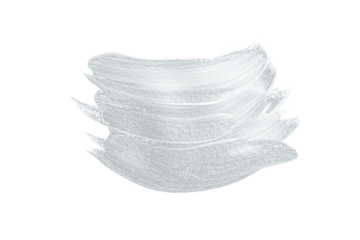 White acrylic paint, ink brush stroke, brush, line, art. Clean artistic design stripe elements. Isolated Hand Drawn PNG Texture. Transparent background.