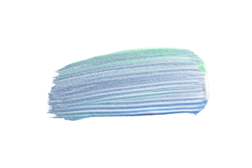 Green gradient acrylic paint, ink brush stroke, brush, line, art. Clean artistic design stripe elements. Isolated Hand Drawn PNG Texture. Transparent background.